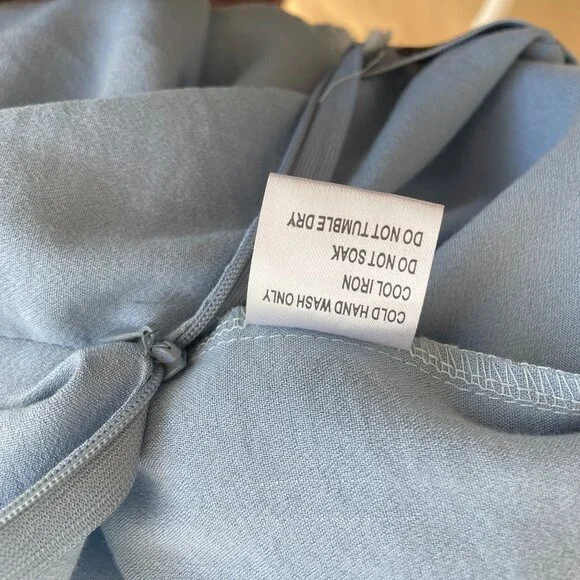 White Fox Blue Tie-Back Mini Dress with Adjustable Straps XS - Picture 5 of 7